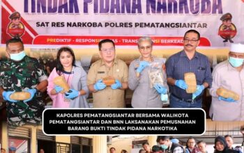 Polres Pematangsiantar Gelar Pemusnahan Barang Bukti Narkotika