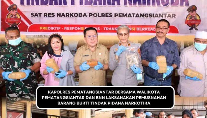Polres Pematangsiantar Gelar Pemusnahan Barang Bukti Narkotika