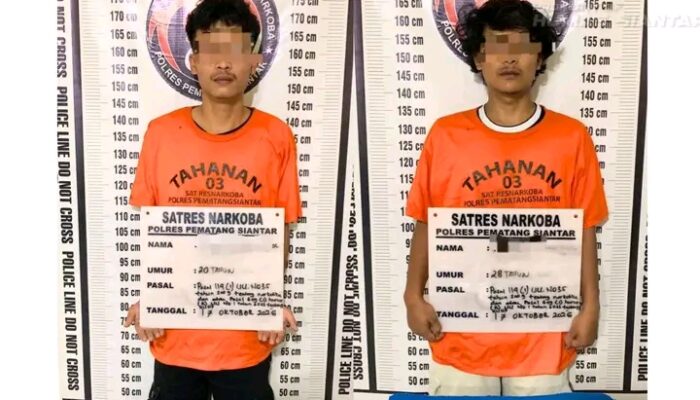 Polres Pematangsiantar Amankan Dua Pria Terkait Kepemilikan Sabu Seberat 1,80 Gram