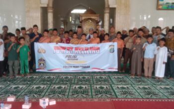 Polisi Bersama Masyarakat, Polsek Polsek Panei Tongah Gelar Jumat Keliling di Masjid Al,Hikmah Marjandi Embong